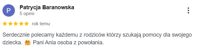 Opinia klienta o fizjoterapii Oh Baby